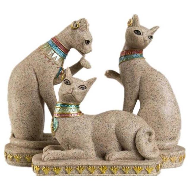置物 エジプト キャット 3体セット 石像 猫 オブジェ 猫神 < インテリア/ライフ 置物 エジプト キャット 3体セット 石像 猫 オブジェ 猫神 < インテリア/ライフの