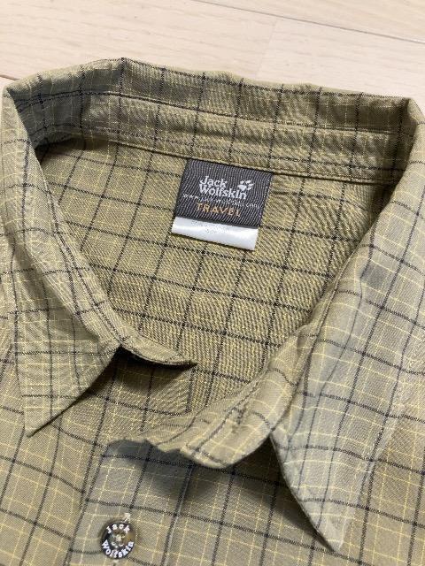 極美品Jack Wolfskin ジャックウルフスキン 半袖 シャツポケット付き刺繍ロゴチェック柄人気高級ブランド大活躍素敵 < 男性ファッション 極美品Jack Wolfskin ジャックウルフスキン 半袖 シャツポケット付き刺繍ロゴチェック柄人気高級ブランド大活躍素敵 < 男性ファッションの