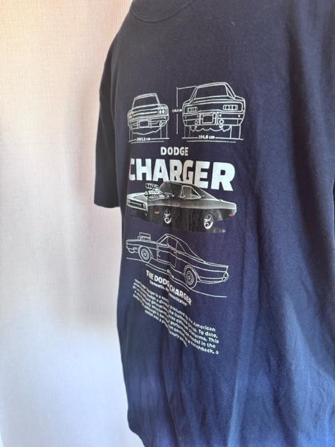 Dodge Charger グラフィックTシャツ ネイビー < 男性ファッション Dodge Charger グラフィックTシャツ ネイビー < 男性ファッションの