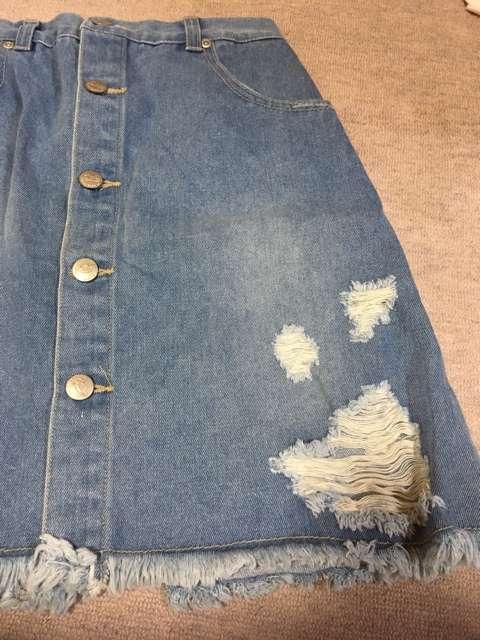 アズノゥアズピンキー*ダメージデニムスカ*F、一度着用 < ブランド  アズノゥアズピンキー*ダメージデニムスカ*F、一度着用 < ブランドの