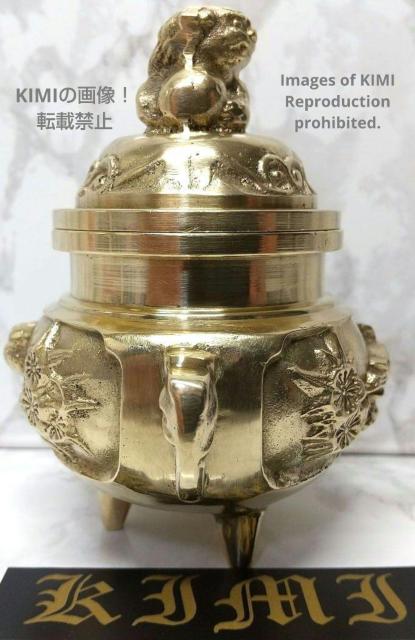 古い香炉 真鍮製 高さ9.5cm 獅子蓋 花鳥香炉 伝統美術工芸品 香炉芸術 Censer Lion Bird flower Br < インテリア/ライフ  古い香炉 真鍮製 高さ9.5cm 獅子蓋 花鳥香炉 伝統美術工芸品 香炉芸術 Censer Lion Bird flower Br < インテリア/ライフの