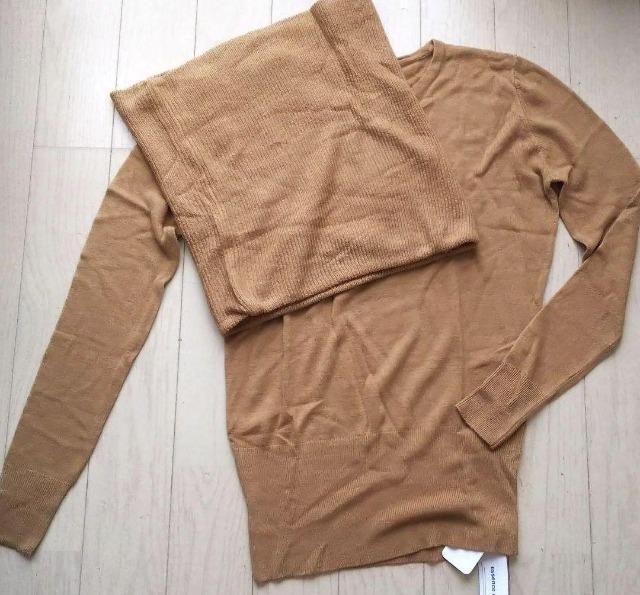 M★essence dignity★スヌードつきニット★ベージュ★新品 < 女性ファッション  M★essence dignity★スヌードつきニット★ベージュ★新品 < 女性ファッションの