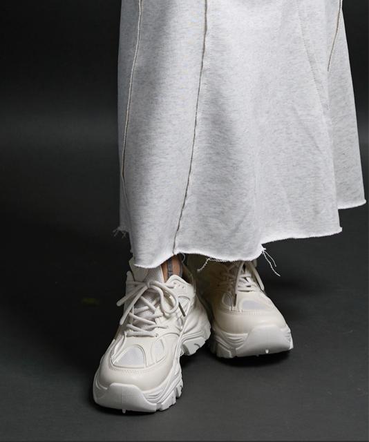 定価5,390円【新品】ダッドスニーカー 厚底スニーカー●アイボリー 38●韓国ファッション ダッドシューズ < 女性ファッション  定価5,390円【新品】ダッドスニーカー 厚底スニーカー●アイボリー 38●韓国ファッション ダッドシューズ < 女性ファッションの