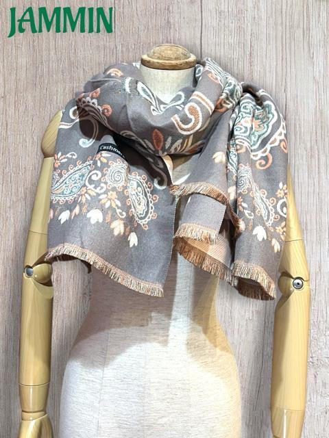 ペーズリー柄カシミヤストール アジアン ストール カシミア エスニック 男女兼用 < 女性ファッション  ペーズリー柄カシミヤストール アジアン ストール カシミア エスニック 男女兼用 < 女性ファッションの