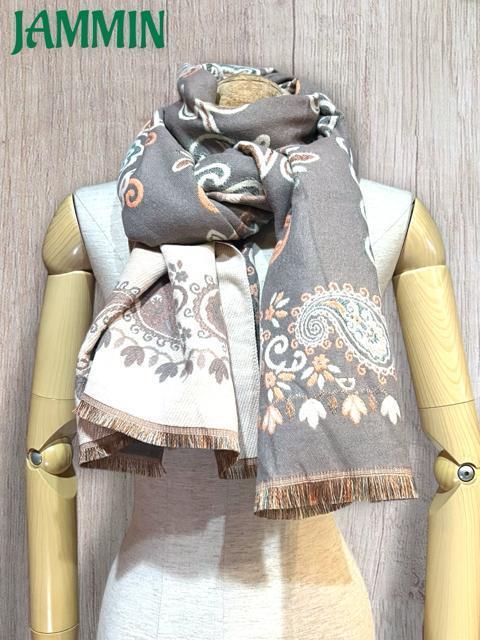 ペーズリー柄カシミヤストール アジアン ストール カシミア エスニック 男女兼用 < 女性ファッション  ペーズリー柄カシミヤストール アジアン ストール カシミア エスニック 男女兼用 < 女性ファッションの