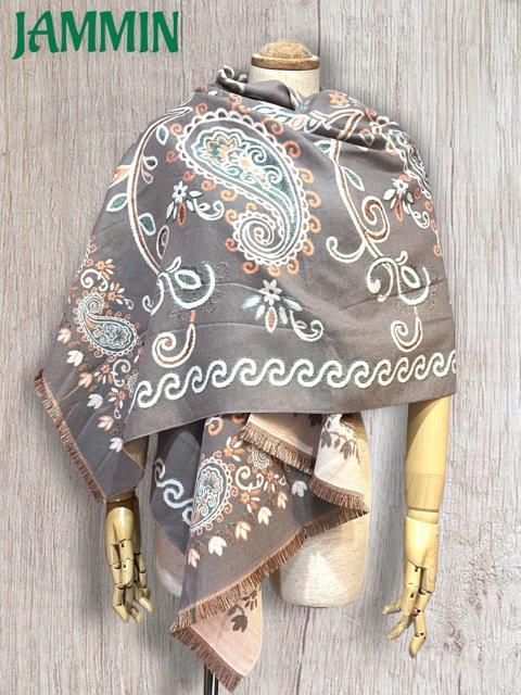 ペーズリー柄カシミヤストール アジアン ストール カシミア エスニック 男女兼用 < 女性ファッション  ペーズリー柄カシミヤストール アジアン ストール カシミア エスニック 男女兼用 < 女性ファッションの