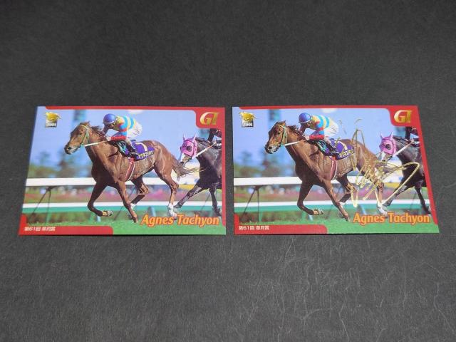 BANDAI サラブレッドカード2001年上半期 025 GI 皐月賞 アグネスタキオン ノーマル&箔押し河内洋サインカードトレカ < トレーディングカード  BANDAI サラブレッドカード2001年上半期 025 GI 皐月賞 アグネスタキオン ノーマル&箔押し河内洋サインカードトレカ  < トレーディングカードの