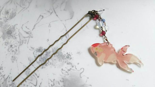 *金魚かんざし*もも 21029 < 女性ファッション  *金魚かんざし*もも 21029 < 女性ファッションの