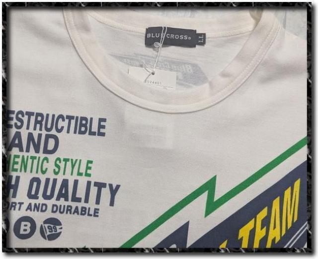 ブルークロス プリント入り半袖Tシャツ 白 < ブランド ブルークロス プリント入り半袖Tシャツ 白 < ブランドの