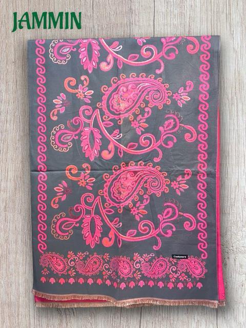 ペーズリー柄カシミヤストール アジアン マフラー エスニック ストール カシミア < 女性ファッション  ペーズリー柄カシミヤストール アジアン マフラー エスニック ストール カシミア < 女性ファッションの