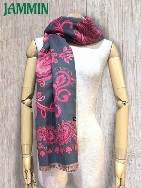 ペーズリー柄カシミヤストール アジアン マフラー エスニック ストール カシミア < 女性ファッション  ペーズリー柄カシミヤストール アジアン マフラー エスニック ストール カシミア < 女性ファッションの