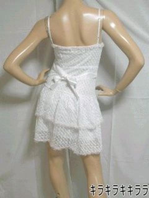 《New》小悪魔プリンセス★リボン2段フリル*レースドレス<ホワイトM> < 女性ファッション 《New》小悪魔プリンセス★リボン2段フリル*レースドレス<ホワイトM> < 女性ファッションの