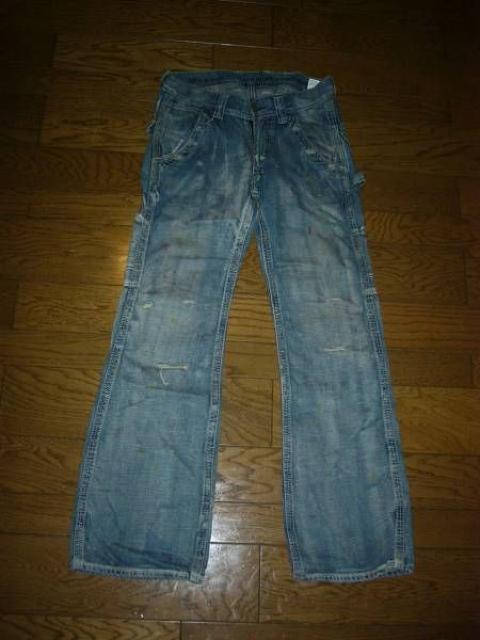 win&sons×BACKBONE薄手ペンキ加工デニムSインディゴワーク < ブランド  win&sons×BACKBONE薄手ペンキ加工デニムSインディゴワーク  < ブランドの