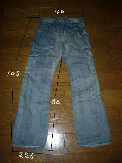 win&sons×BACKBONE薄手ペンキ加工デニムSインディゴワーク < ブランド  win&sons×BACKBONE薄手ペンキ加工デニムSインディゴワーク < ブランドの