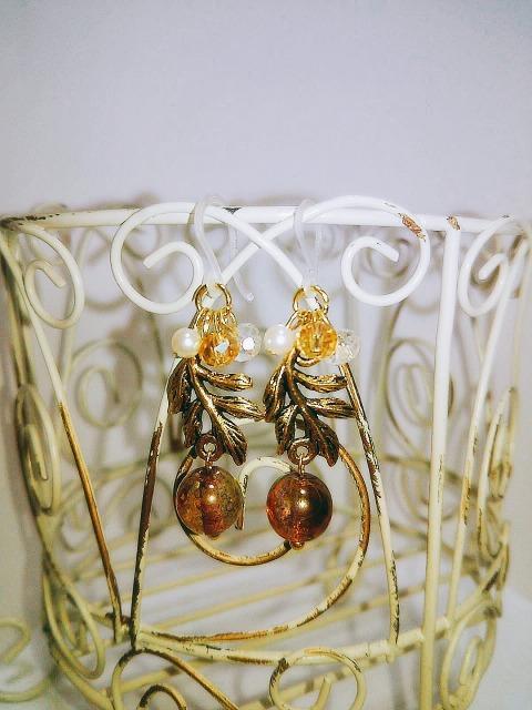 リーフコネクターチェコシャドークリスタルスワロ樹脂フック☆ < 女性アクセサリー/時計  リーフコネクターチェコシャドークリスタルスワロ樹脂フック☆  < 女性アクセサリー/時計の