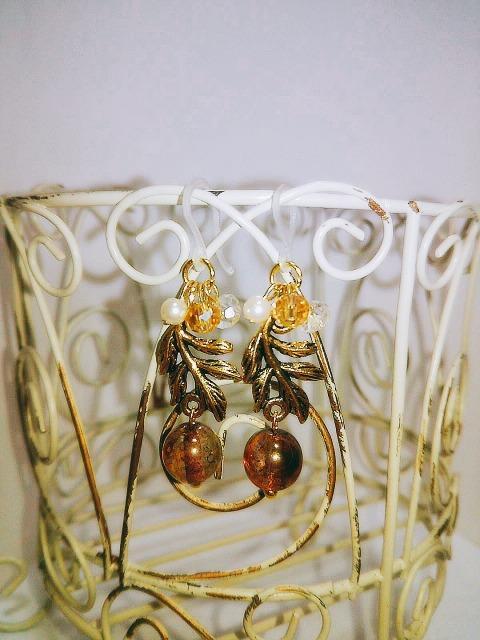 リーフコネクターチェコシャドークリスタルスワロ樹脂フック☆ < 女性アクセサリー/時計  リーフコネクターチェコシャドークリスタルスワロ樹脂フック☆ < 女性アクセサリー/時計の