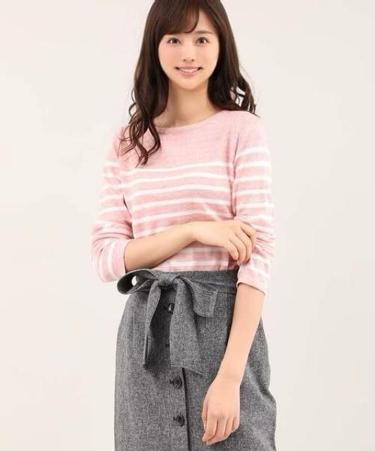 定価13,200円●クルーネックボーダーニット●ピンク×白●Maglie par ef-deエフデ●11 < ブランド  定価13,200円●クルーネックボーダーニット●ピンク×白●Maglie par ef-deエフデ●11 < ブランドの