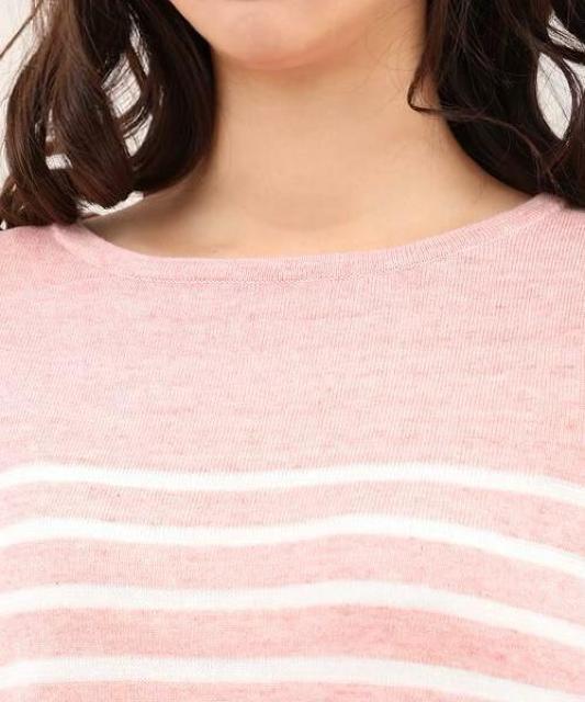 定価13,200円●クルーネックボーダーニット●ピンク×白●Maglie par ef-deエフデ●11 < ブランド  定価13,200円●クルーネックボーダーニット●ピンク×白●Maglie par ef-deエフデ●11 < ブランドの