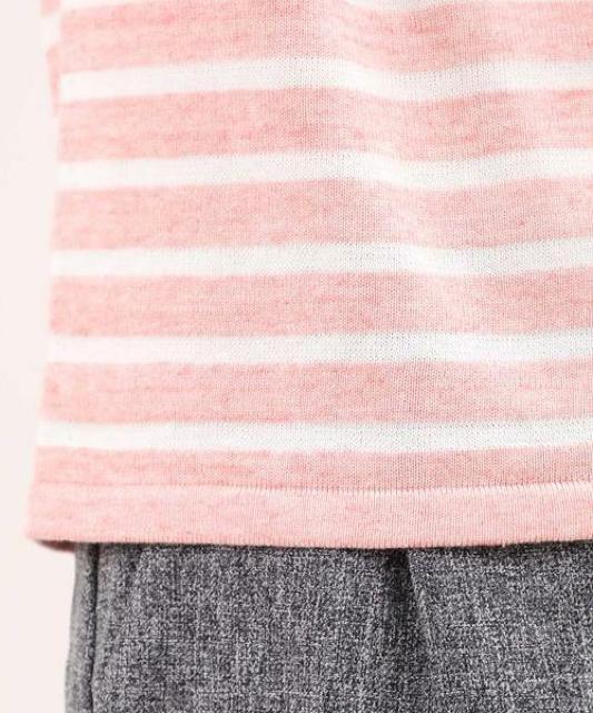 定価13,200円●クルーネックボーダーニット●ピンク×白●Maglie par ef-deエフデ●11 < ブランド  定価13,200円●クルーネックボーダーニット●ピンク×白●Maglie par ef-deエフデ●11 < ブランドの