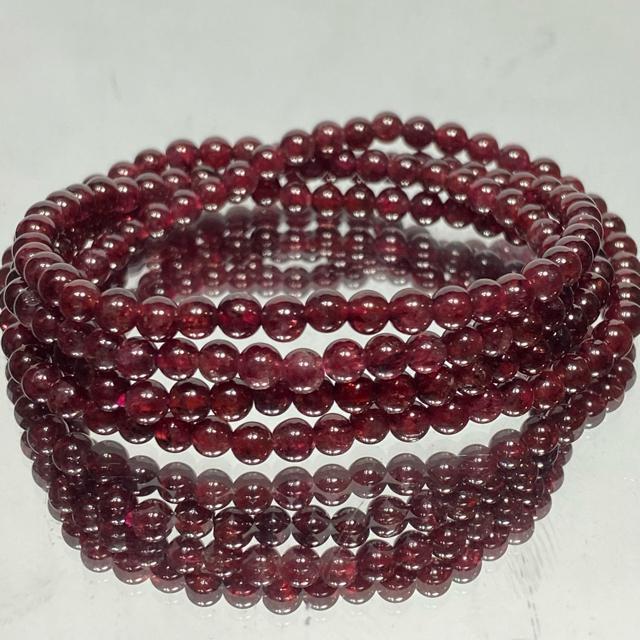 《bracelet》天然石ガーネット 4連ブレス 長さ70cm < 男性アクセサリー/時計  《bracelet》天然石ガーネット 4連ブレス 長さ70cm < 男性アクセサリー/時計の