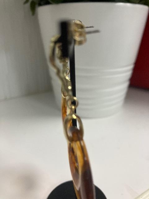 ハンドメイド ドイツ製アクリルを使用したピアス ブラウン < 女性ファッション  ハンドメイド ドイツ製アクリルを使用したピアス ブラウン < 女性ファッションの