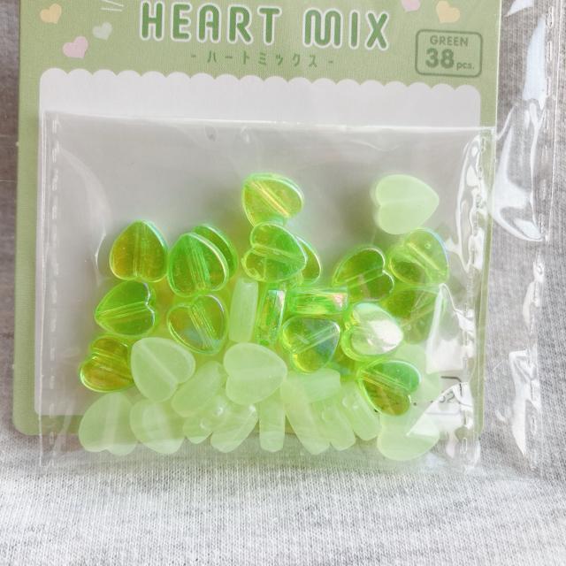 推しカラー 緑 黄緑 ビーズミックス ハート ハンドメイド オタ活 推し活 ☆彡 N2m < ペット/手芸/園芸  推しカラー 緑 黄緑 ビーズミックス ハート ハンドメイド オタ活 推し活 ☆彡 N2m < ペット/手芸/園芸の
