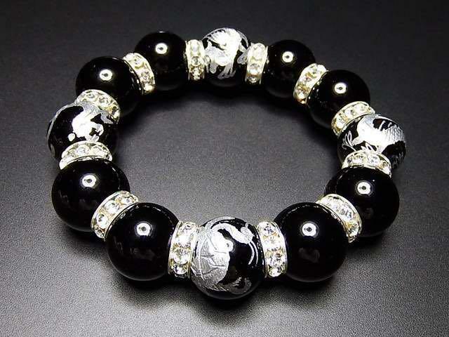 入手困難超太天然石18mmオニキス四神手彫り高級ロンデル数珠ブレスレット < 男性アクセサリー/時計  入手困難超太天然石18mmオニキス四神手彫り高級ロンデル数珠ブレスレット < 男性アクセサリー/時計の