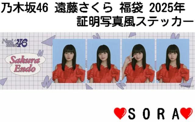 【乃木坂46/遠藤さくら】2025年 Lucky Bag ラッキーバッグ福袋♪個別証明写真風ステッカー < タレントグッズ  【乃木坂46/遠藤さくら】2025年 Lucky Bag ラッキーバッグ福袋♪個別証明写真風ステッカー  < タレントグッズの