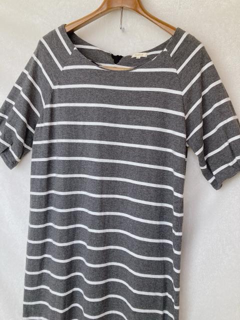 HUSHUSH ラグラン 半袖 ボーダー ひざ丈 チュニック ワンピース L N2m < ブランド HUSHUSH ラグラン 半袖 ボーダー ひざ丈 チュニック ワンピース L N2m < ブランドの