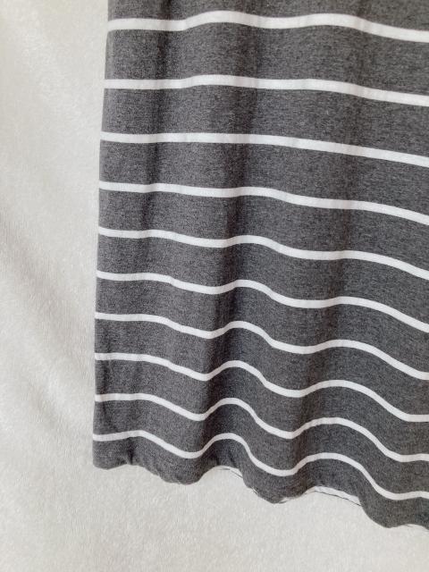 HUSHUSH ラグラン 半袖 ボーダー ひざ丈 チュニック ワンピース L N2m < ブランド HUSHUSH ラグラン 半袖 ボーダー ひざ丈 チュニック ワンピース L N2m < ブランドの