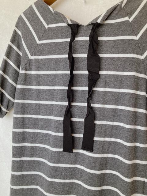 HUSHUSH ラグラン 半袖 ボーダー ひざ丈 チュニック ワンピース L N2m < ブランド HUSHUSH ラグラン 半袖 ボーダー ひざ丈 チュニック ワンピース L N2m < ブランドの