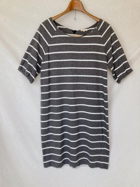 HUSHUSH ラグラン 半袖 ボーダー ひざ丈 チュニック ワンピース L N2m < ブランド HUSHUSH ラグラン 半袖 ボーダー ひざ丈 チュニック ワンピース L N2m < ブランドの