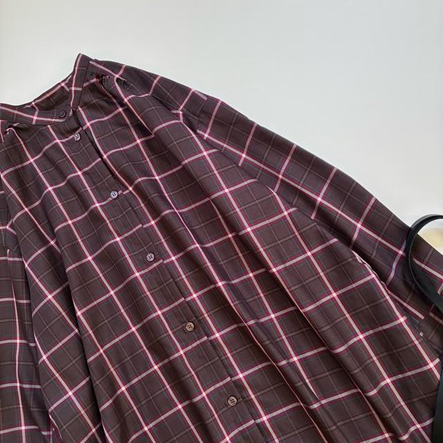 ◆新品◆2万◆ミッシェルクラン◆大きいサイズ感◆チェックシャツロングワンピース◆ < ブランド  ◆新品◆2万◆ミッシェルクラン◆大きいサイズ感◆チェックシャツロングワンピース◆ < ブランドの