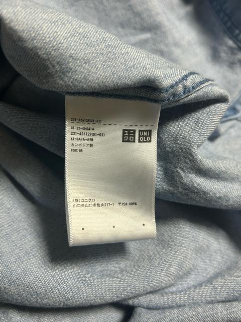 ユニクロ ユニクロU デニムボートネックブラウス デニムシャツ 長袖ブラウス ブルー M < ブランド  ユニクロ ユニクロU デニムボートネックブラウス デニムシャツ 長袖ブラウス ブルー M < ブランドの