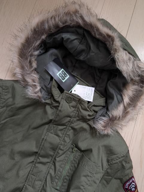 150★BB★フード取り外し可能★モッズ風中綿コート★新品 < キッズ/ベビー 150★BB★フード取り外し可能★モッズ風中綿コート★新品 < キッズ/ベビーの