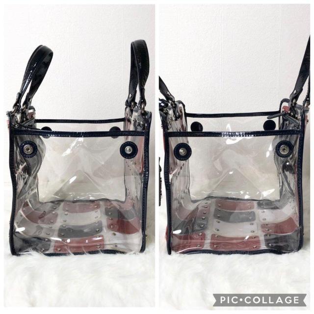 【レア】ドルチェ&ガッバーナ トートバッグ ハンドバッグ クリアバッグ パテントレザー マルチカラー < ブランド 【レア】ドルチェ&ガッバーナ トートバッグ ハンドバッグ クリアバッグ パテントレザー マルチカラー < ブランドの