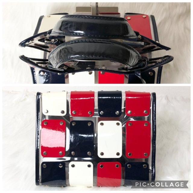 【レア】ドルチェ&ガッバーナ トートバッグ ハンドバッグ クリアバッグ パテントレザー マルチカラー < ブランド 【レア】ドルチェ&ガッバーナ トートバッグ ハンドバッグ クリアバッグ パテントレザー マルチカラー < ブランドの