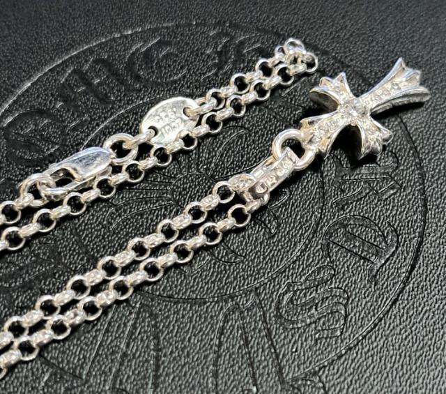 CHROME HEARTS/CHクロス ベビーファットチャーム ダイヤpave×ロールチェーン 20inch 2点❕ < ブランド CHROME HEARTS/CHクロス ベビーファットチャーム ダイヤpave×ロールチェーン 20inch 2点❕ < ブランドの