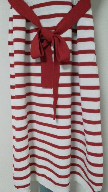 レッセパッセ/ボーダー/ベルト付きワンピース/赤/38 < 女性ファッション レッセパッセ/ボーダー/ベルト付きワンピース/赤/38 < 女性ファッションの