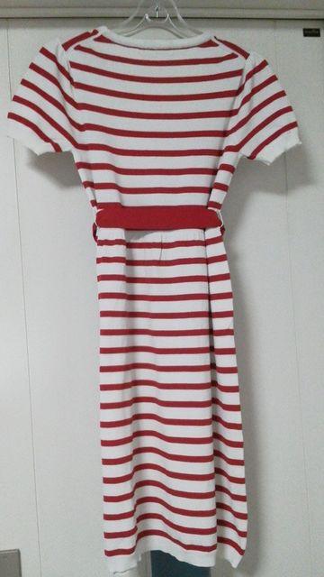 レッセパッセ/ボーダー/ベルト付きワンピース/赤/38 < 女性ファッション レッセパッセ/ボーダー/ベルト付きワンピース/赤/38 < 女性ファッションの