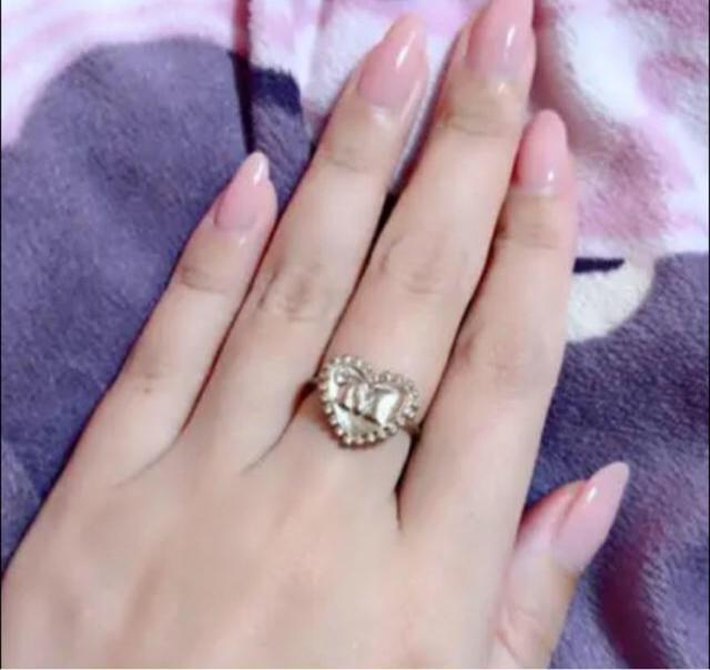 可愛い ハートイニシャルリング < 女性アクセサリー/時計  可愛い ハートイニシャルリング < 女性アクセサリー/時計の