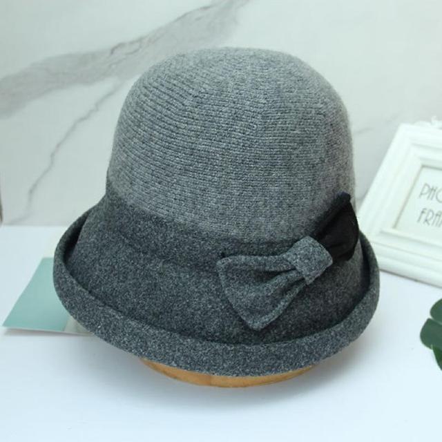 帽子 レディース ハット シンプル 大人 秋冬 バケットハット グレー < 女性ファッション  帽子 レディース ハット シンプル 大人 秋冬 バケットハット グレー  < 女性ファッションの