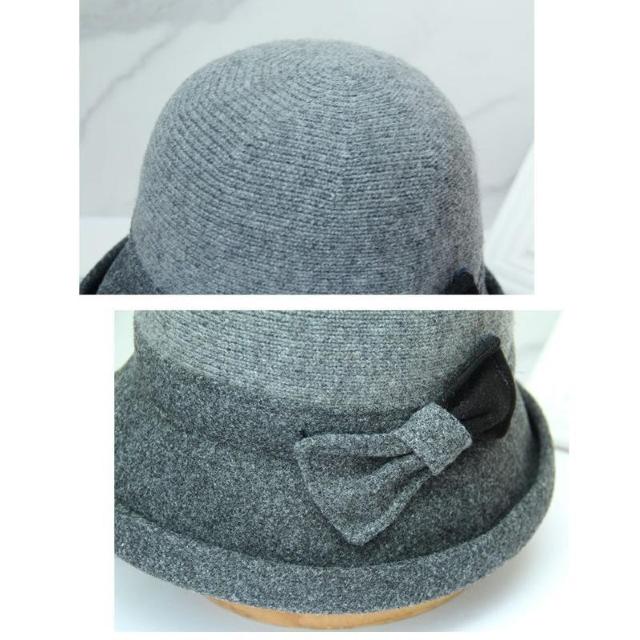帽子 レディース ハット シンプル 大人 秋冬 バケットハット グレー < 女性ファッション  帽子 レディース ハット シンプル 大人 秋冬 バケットハット グレー < 女性ファッションの