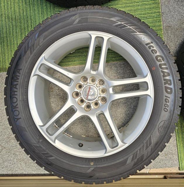 クリムソン ホクトレーシング 17インチ7J 5H100/114.3 インセット47 ヨコハマ/アイスガード/iG60 4本セット < 自動車/バイク クリムソン ホクトレーシング 17インチ7J 5H100/114.3 インセット47 ヨコハマ/アイスガード/iG60 4本セット < 自動車/バイク