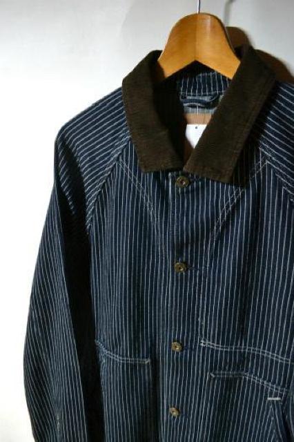 新品 GAP ギャップ デニム ストライプ チョアジャケット 長袖 ネイビー L メンズ カバーオール デニムジャケット 未使用 < ブランド 新品 GAP ギャップ デニム ストライプ チョアジャケット 長袖 ネイビー L メンズ カバーオール デニムジャケット 未使用 < ブランドの