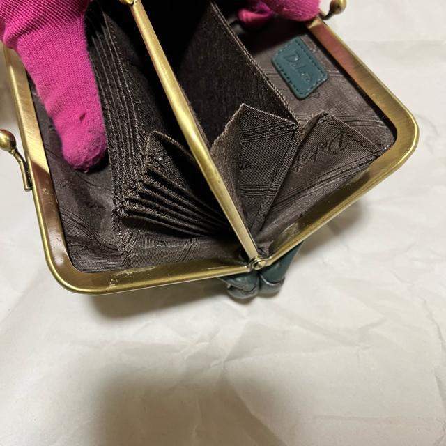 【希少】Dakota ダコタ がま口 レザーウォレット グリーン系 カード収納 < ブランド 【希少】Dakota ダコタ がま口 レザーウォレット グリーン系 カード収納 < ブランドの