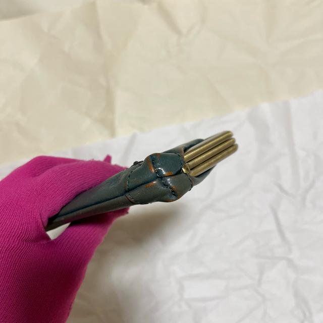 【希少】Dakota ダコタ がま口 レザーウォレット グリーン系 カード収納 < ブランド 【希少】Dakota ダコタ がま口 レザーウォレット グリーン系 カード収納 < ブランドの