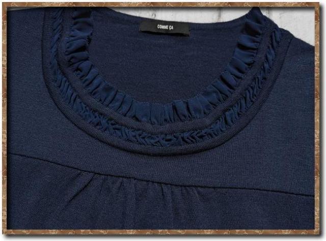 コムサ 半袖ニット 紺 < ブランド コムサ 半袖ニット 紺 < ブランドの