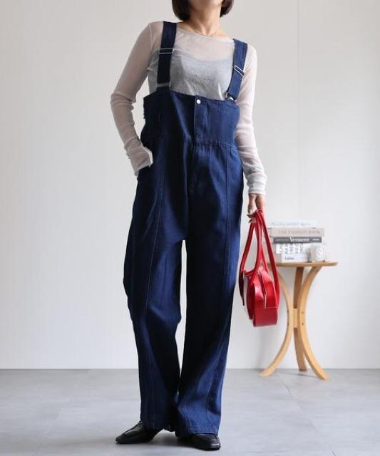 ap retroハイウエストデニムサロペット < 女性ファッション ap retroハイウエストデニムサロペット < 女性ファッションの