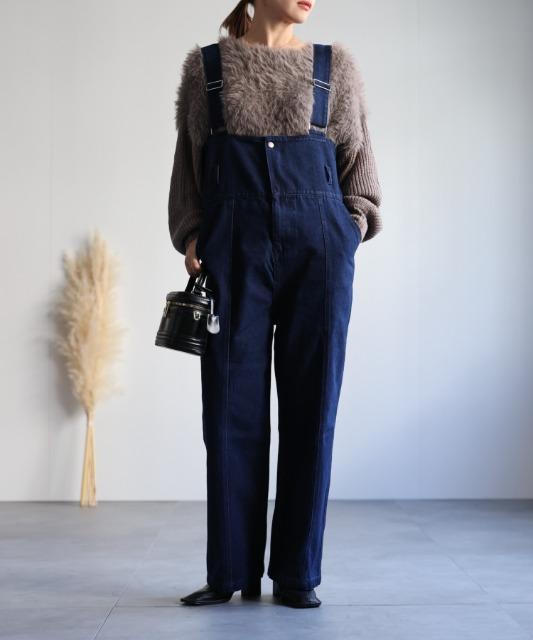 ap retroハイウエストデニムサロペット < 女性ファッション ap retroハイウエストデニムサロペット < 女性ファッションの